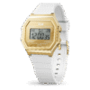 022733 ICE digit retro - Metal gold mirror - White (Small)