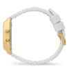 022733 ICE digit retro - Metal gold mirror - White (Small)