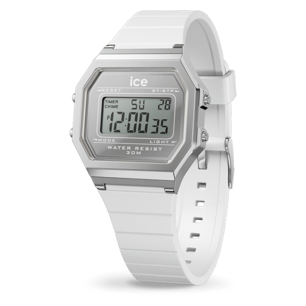 022734-ice-digit-retro-metal-silver-mirror-white-01 022734 ICE digit retro - Metal silver mirror - White (Small)