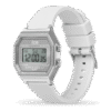 022734 ICE digit retro - Metal silver mirror - White (Small)