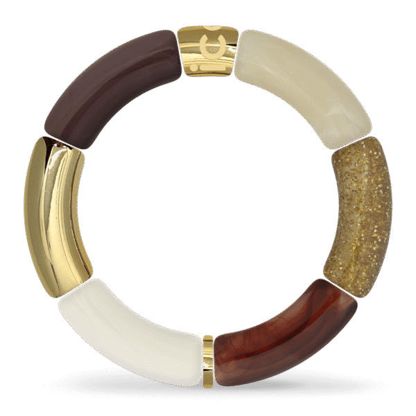 023545-ice-jewellery-bella-bracelet-burgundy-beige-gd 023545 ICE - Jewellery - Bella bracelet - Burgundy beige