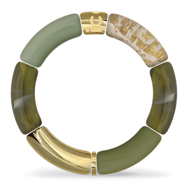 023549-ice-jewellery-bella-bracelet-khaki-dark-green-gd 023549 ICE - Jewellery - Bella bracelet - Khaki dark green