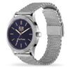 023794 ICE steel - Silver dark blue - Milanese(Medium)