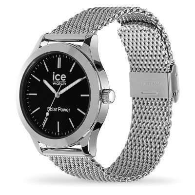 ice-watch-023795-ice-steel-solar-17424131 023795 ICE steel - Silver black - Milanese(Medium)