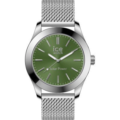 ice-watch-023796-ice-steel-solar-17193029 023796 ICE steel - Silver green - Milanese(Medium)
