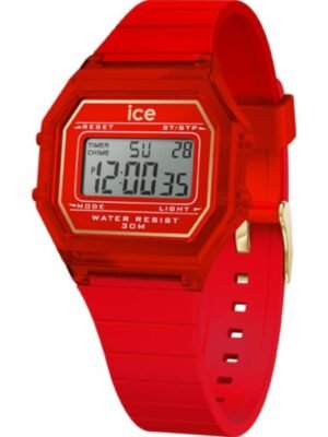 022885 ICE digit retro - Red passion - Clear(Small)